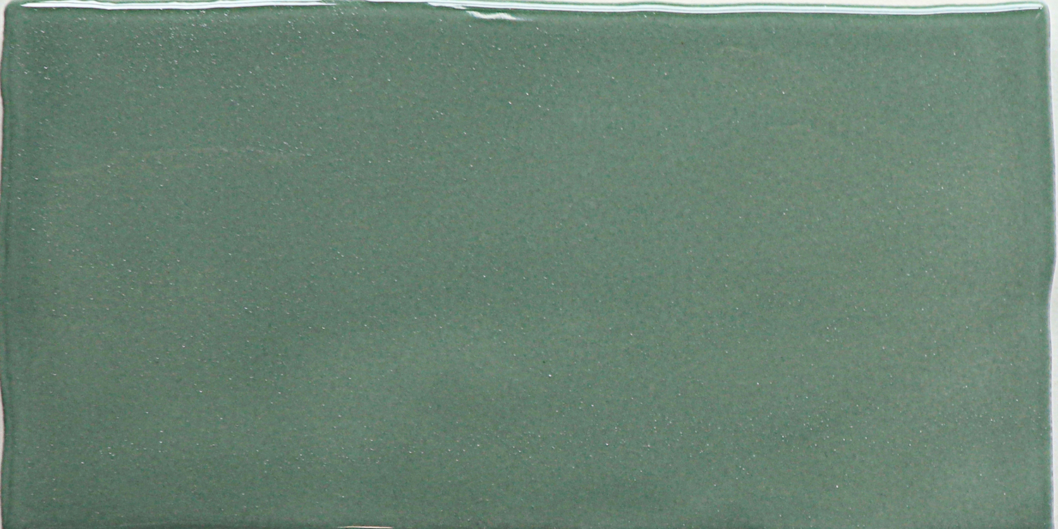 guangdong small sized waved edge 3d glazed bathroom tiles wall green
