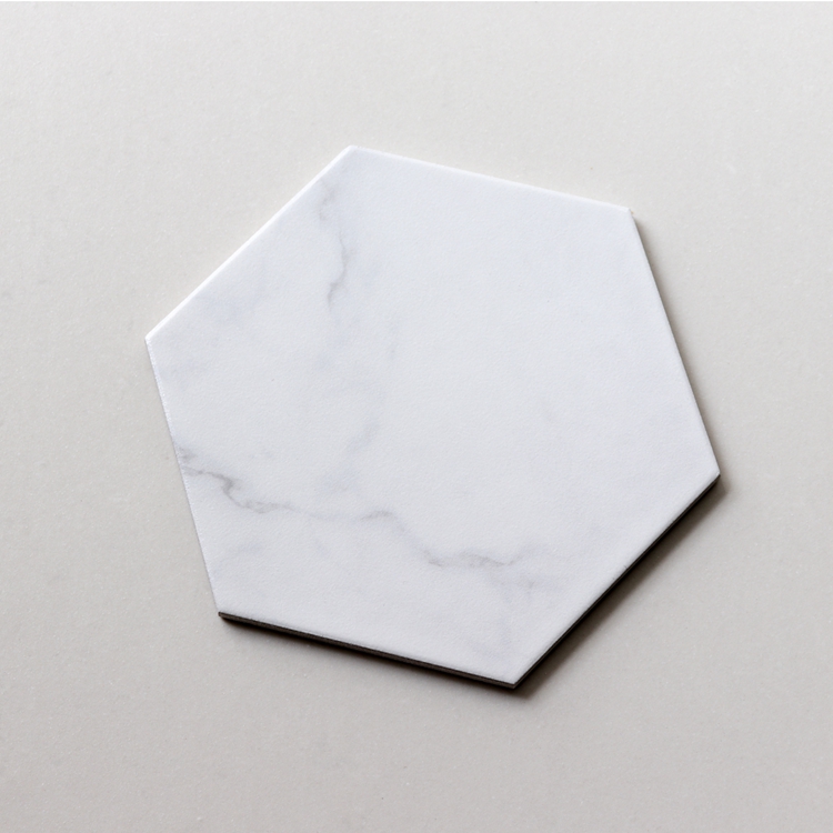 Ceramic White Marble Mosaic Hexagon Tile For Kitchen Wall and Floor