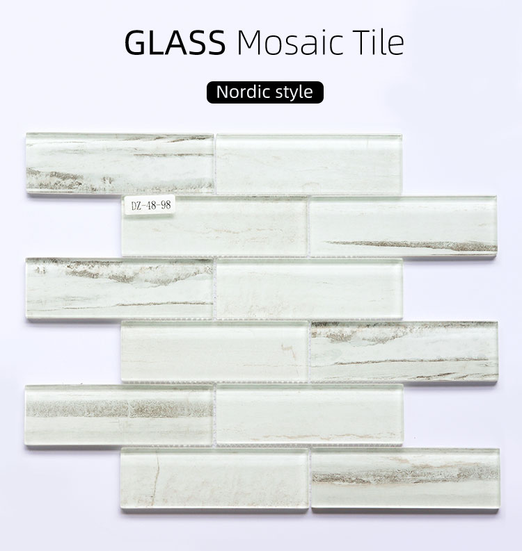 Modern Style Glass Mix Stainless Steel Mosaic Wall Tiles for Bar, Bathroom, Kitchen Backsplash