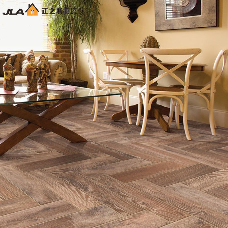 High Water Absorption Wood Effect Floor Tiles , Anti Skidding 6x24 Ceramic Tile