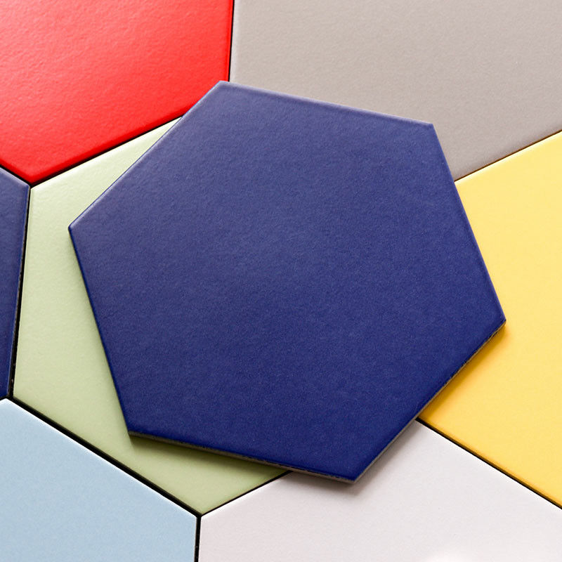 Colored Glaze Hexagon Ceramic Tile Kitchen Bathroom Hex Mosaic Floor Tile