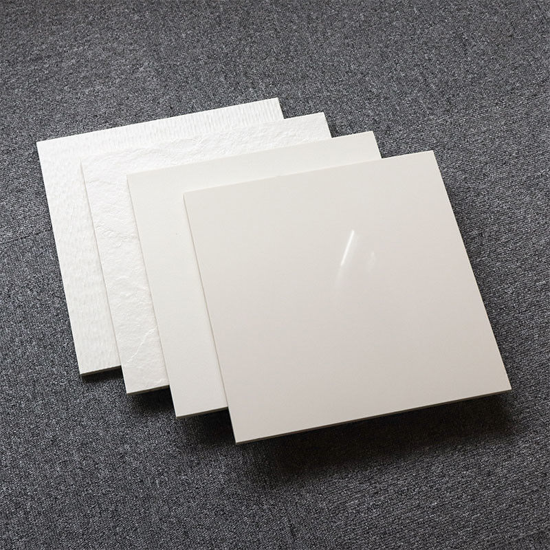 600x600 Pure Color Unglazed Polished Porcelain Super White Floor Tiles