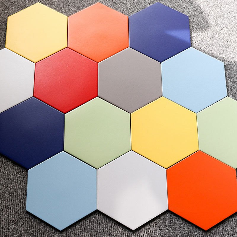 Colored Glaze Hexagon Ceramic Tile Kitchen Bathroom Hex Mosaic Floor Tile