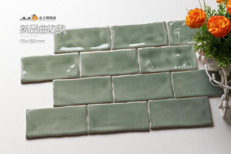 Spanish Style Interior Wall Tiles / Rustic Ceramic Tile Wavy Surfce Water Resistance