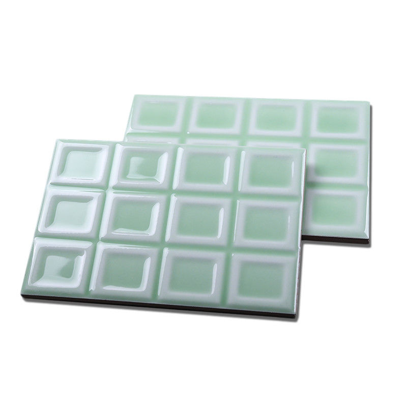 Light Green Coloured Kitchen Wall Tiles 120x180mm Colorful Mosaic Tile