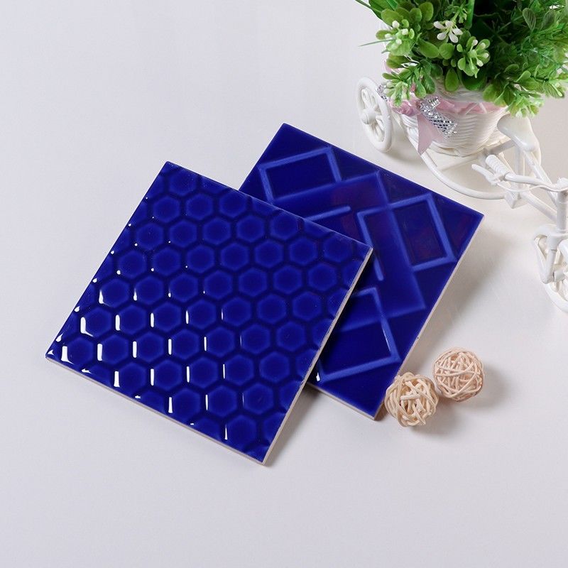 Living Room Colorful Wall Tiles 15X15cm Treasure Blue Ceramic Glazed Wall Tiles