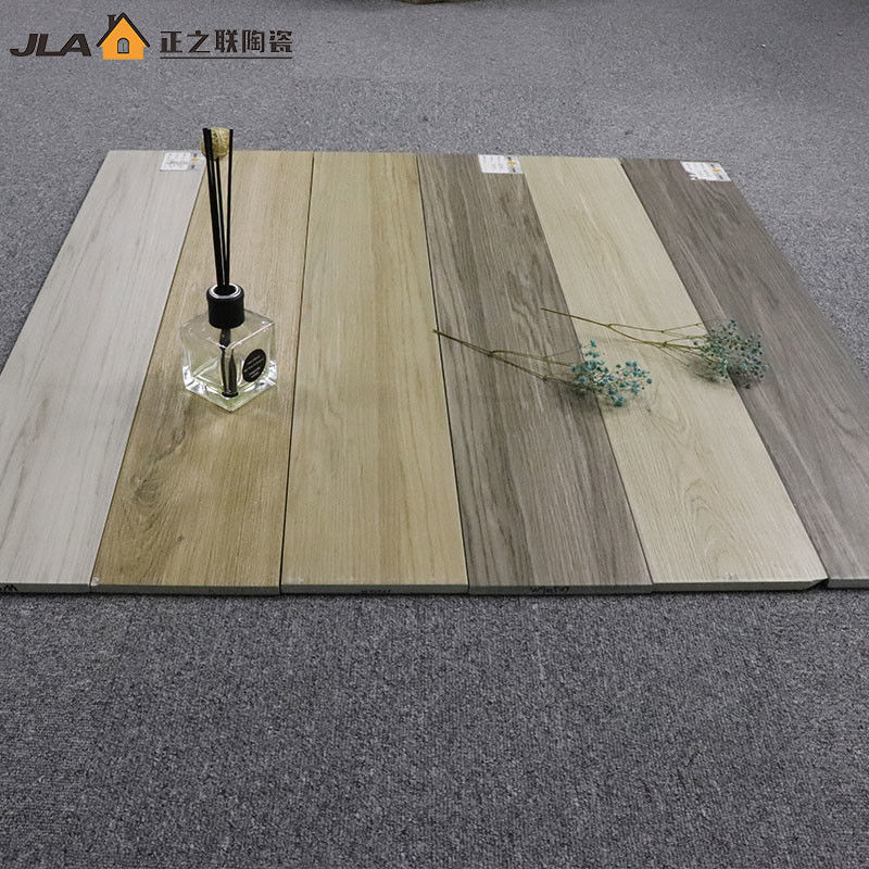 Bathroom Wood Look Ceramic Tile Anti Slip Bathroom Floor Tiles 150x600 Mm