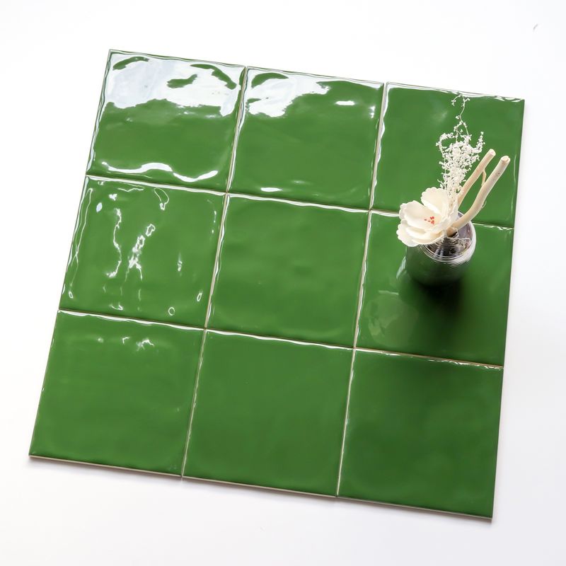 House Decorative Kitchen Backsplash Glazed Subway Wall Tiles 15*15 Cm In White Hand Made