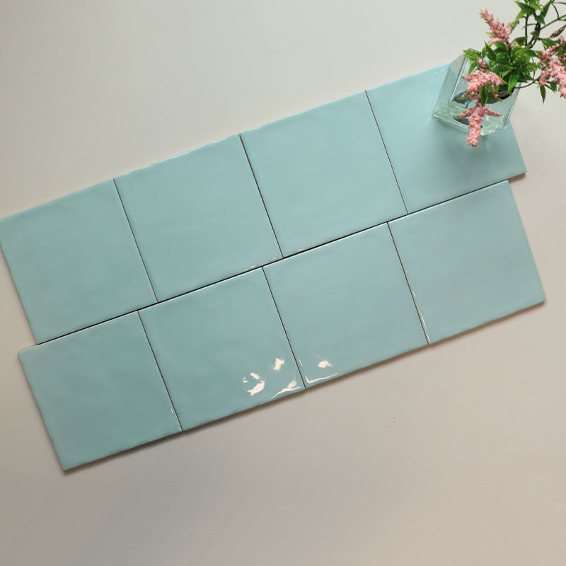 Building Material Duck Egg Blue Color Glazed Bathroom Ceramic Wall Tiles 150*150
