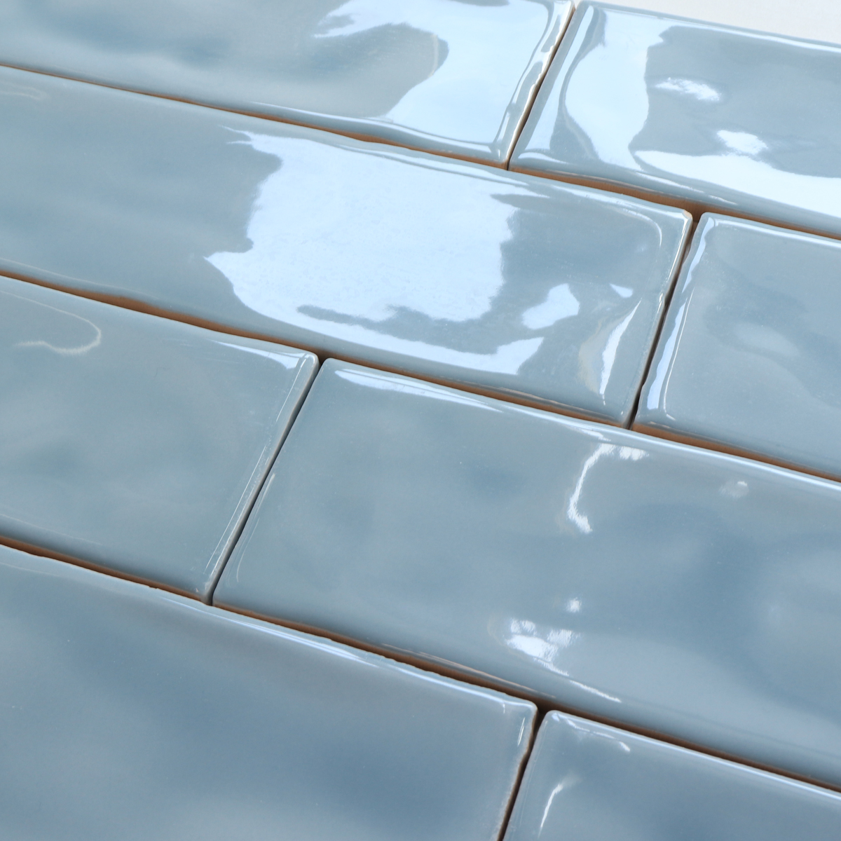 Blue glazed ceramic wall tile and floor tile