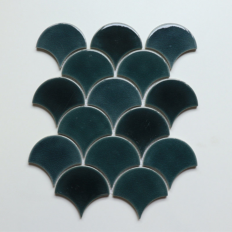 Porcelain Mosaic 295x335mm Modern Kitchen Wall Tiles Fan Shape