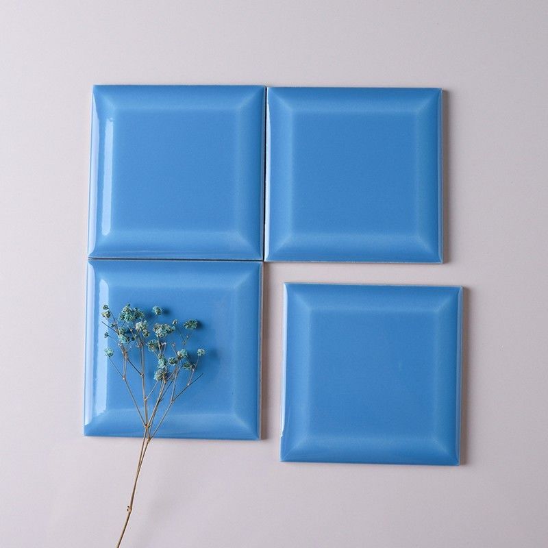 Sky Blue Interior Ceramic Wall Tiles 100X100 Building Materials 8mm Thickness