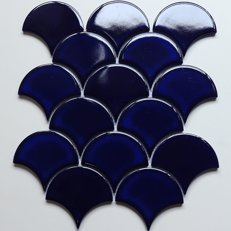 Black Blue And White Marble Mosaic Floor Tile Irregular Mosaic Bathroom Tiles-Porcelain Mosaic04