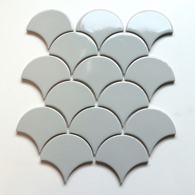 Porcelain Mosaic 295x335mm Modern Kitchen Wall Tiles Fan Shape