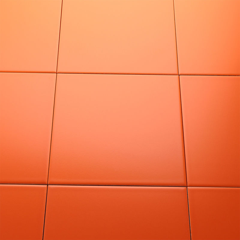 200x200 Orange Ceramic Wall Tiles Acid Resistant Polished Finish For Bathrooms