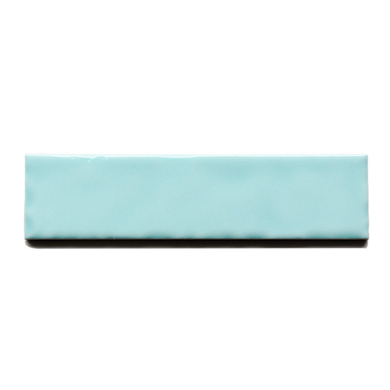 5x20cm/2x8 Inches 3d Light Sky Blue Ceramic Subway Wall Tiles For Hotel Decoraction