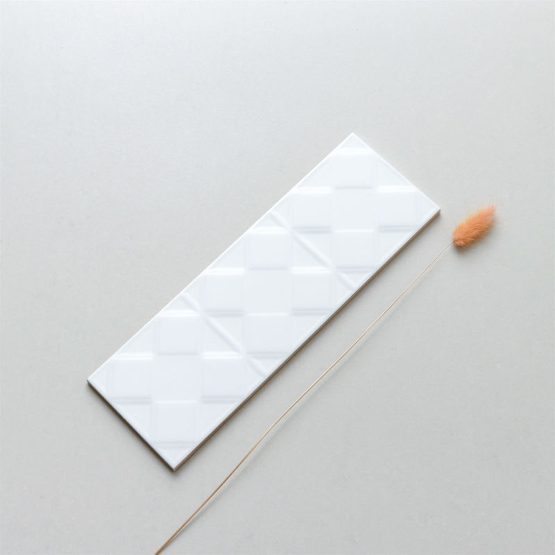 100x300mm Ceramic Wall Tiles / Glazed Subway Tile Kitchen Backsplashes Design in White